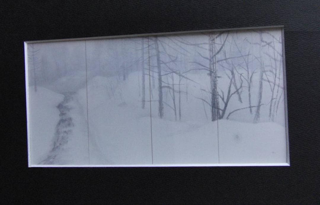 森本遙、【雪径】、希少な額装用画集より、新品額装付、状態良好