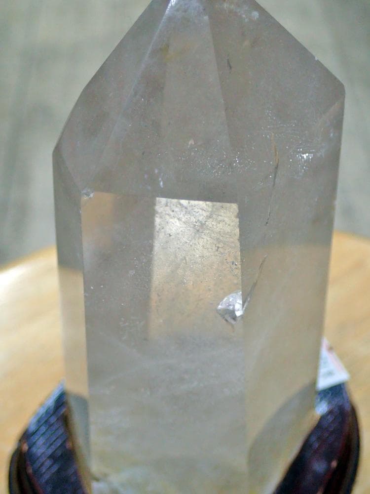 【天然石】水晶六角柱＿クリスタルの置物 (866g)