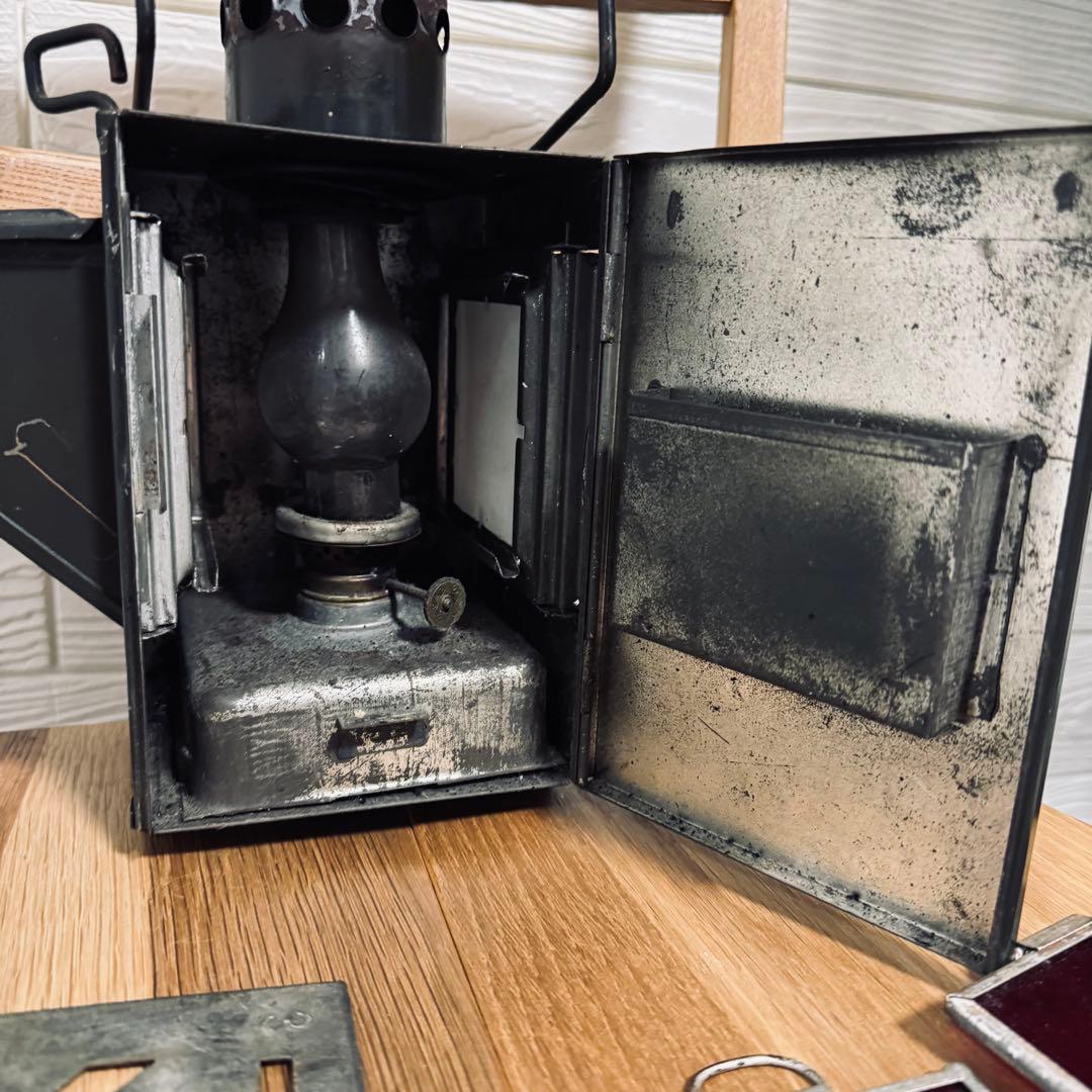 ヴィンテージ ランタン ベルギー軍 鉄道 シグナルランタン 合図灯 カンテラ