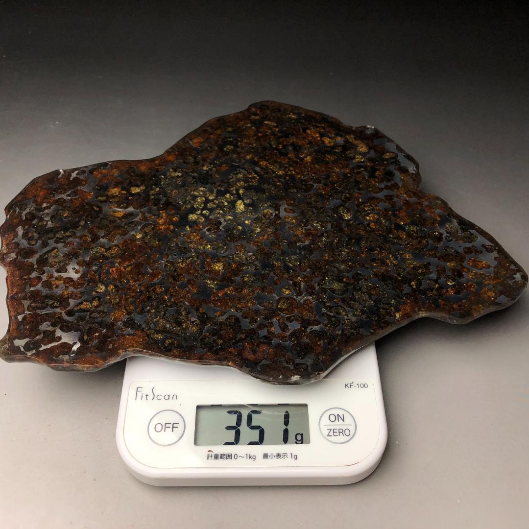 パラサイト隕石 隕石　石鉄隕石　セリコ隕石 美品　重さ約351ｇ