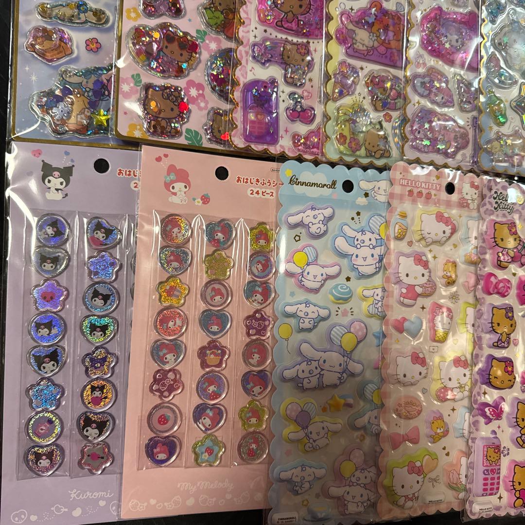 サンリオ　ウォーター　ぷっくりシール　サンリオおはじきシール