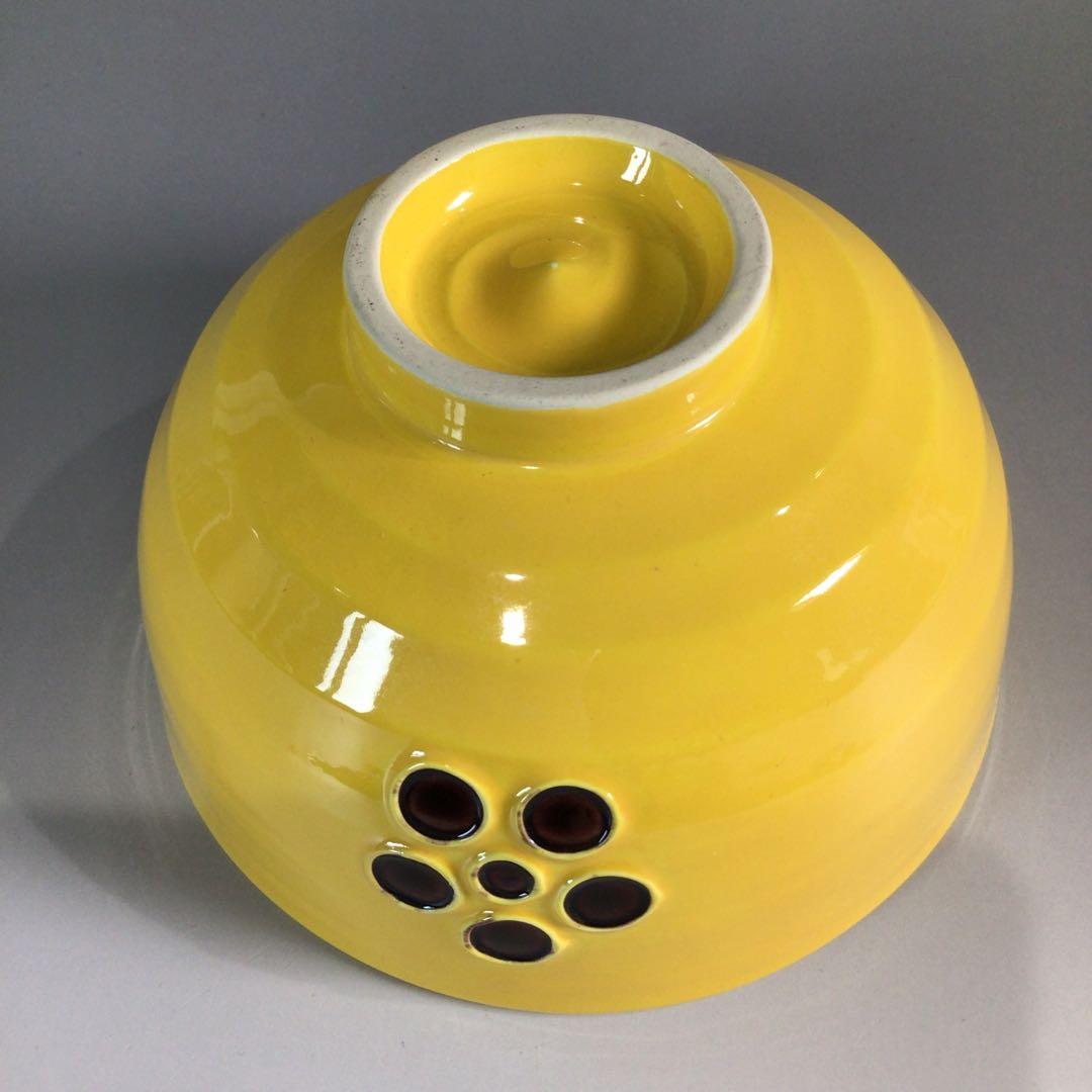 Ｐ５１８　茶碗　『京焼』『赤沢露石造』『黄交趾茶碗』　抹茶碗　共箱　茶道具