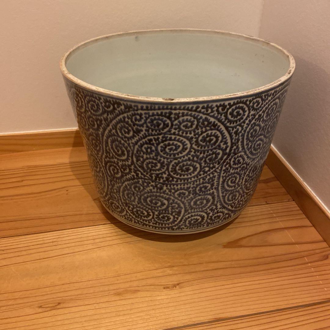 江戸時代古伊万里焼　唐草模様