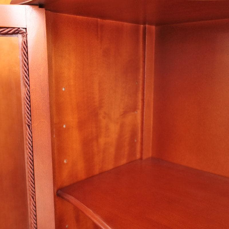 象嵌 ガラスキャビネット イタリア製 飾り棚 猫脚 602-142