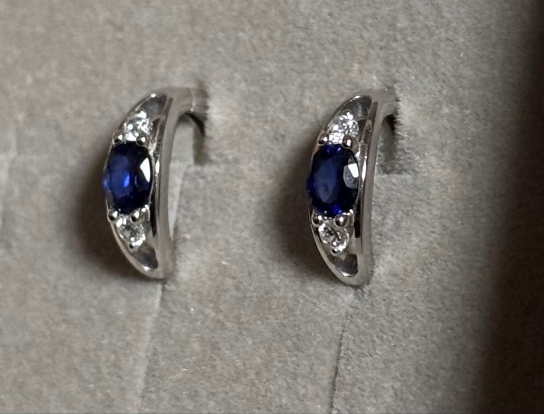 TSUTSUMI k10 サファイア ピアス 10金