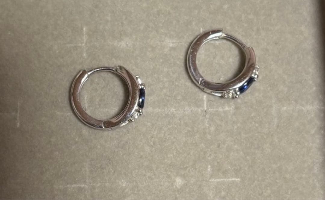 TSUTSUMI k10 サファイア ピアス 10金