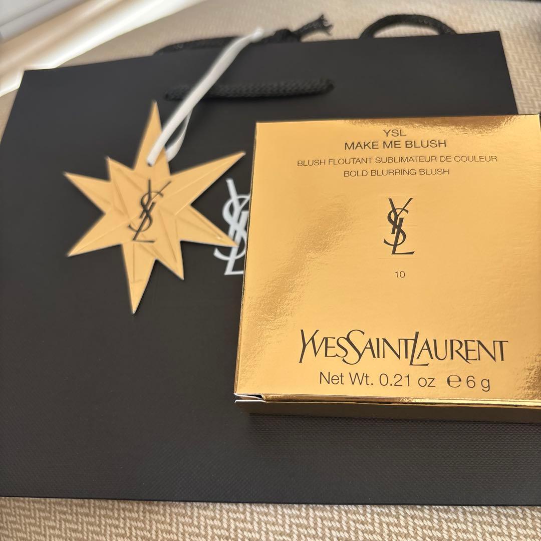 未開封YSLメイクミーブラッシュパウダー10番シュガリーピンクショップ袋付き