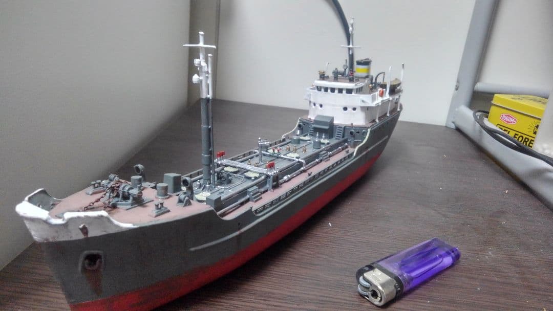 【再出品】完成品　タンカー　日新丸　貨物船　船　模型　1/130　ストラクチャー