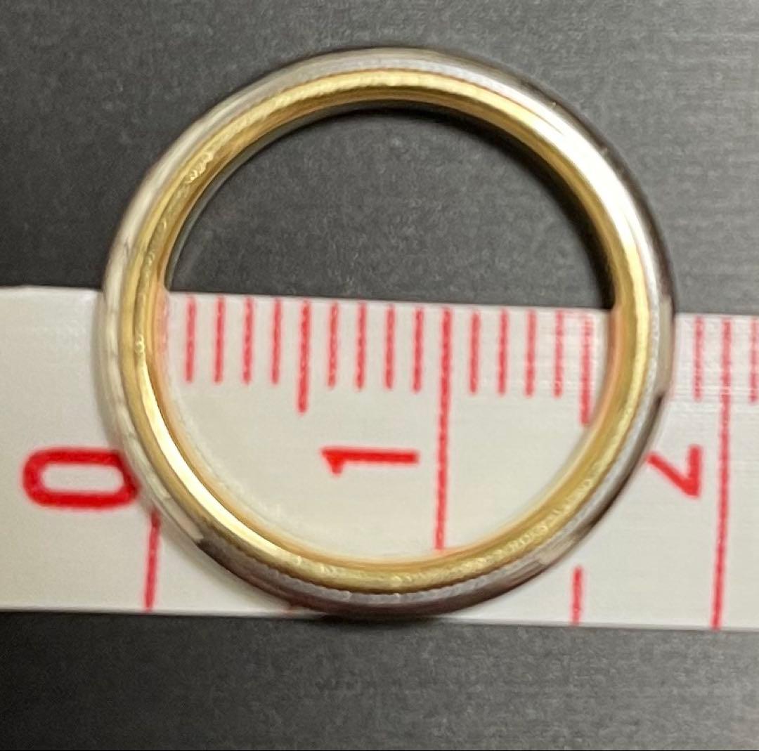 【バラ売り可能】Tiffanyミルグレインバンドリングイエローゴールド&プラチナ