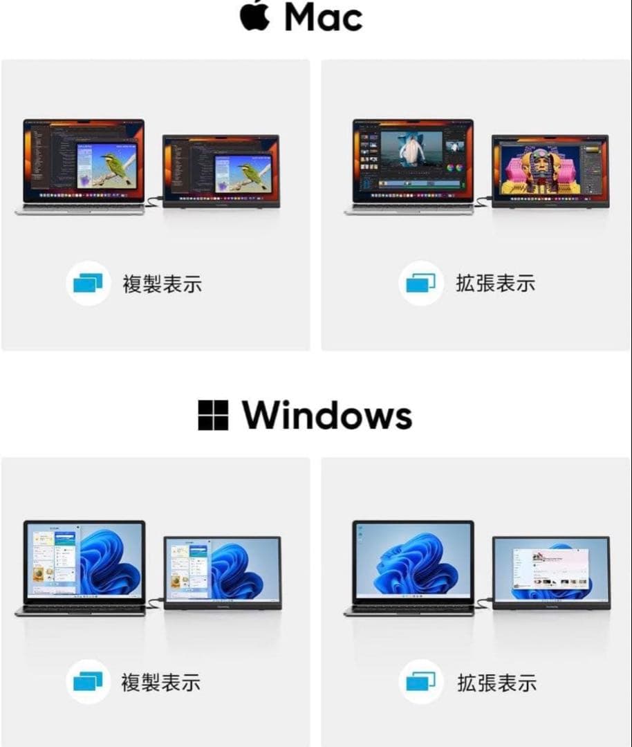 モバイルモニター ディスプレイ15.6型 FHD 薄型 軽量 スピーカー内蔵