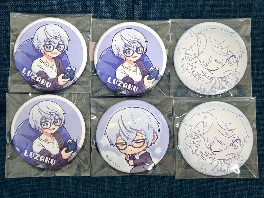 水月ルザク さんちゃんく！ 缶バッジ ブロマイド ポストカード