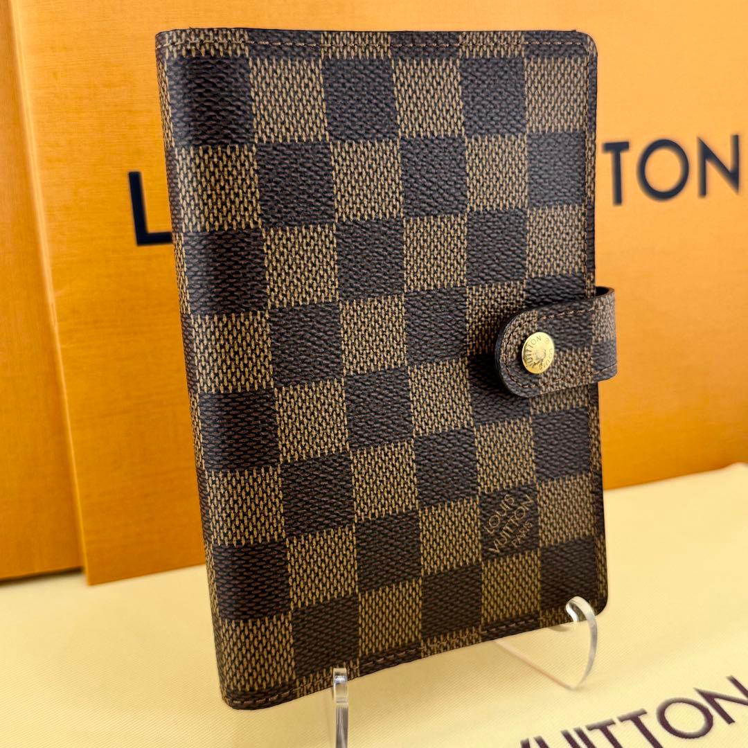 【極美品】ルイヴィトン アジェンダPM ダミエ・エベヌ 6穴式 手帳カバー