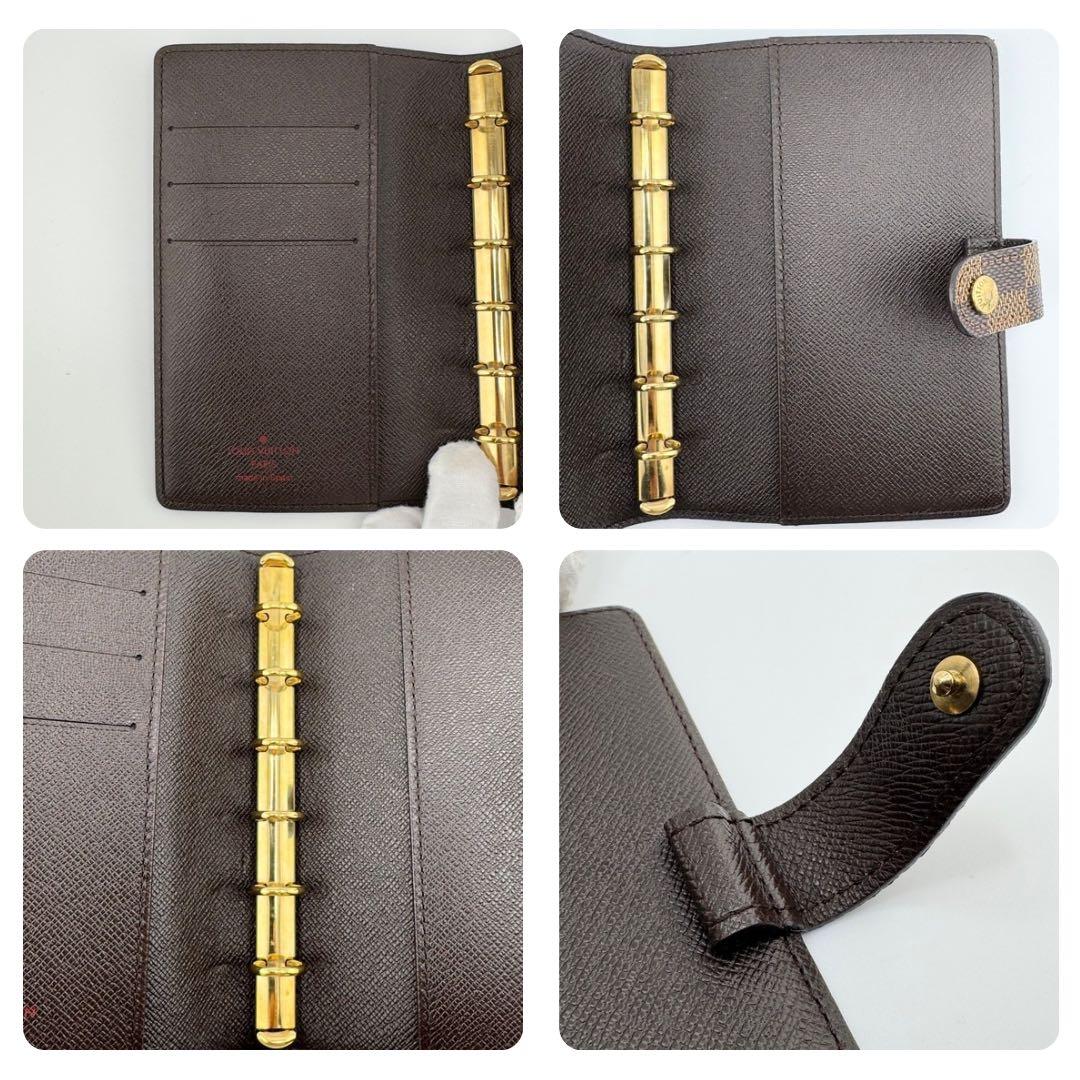 【極美品】ルイヴィトン アジェンダPM ダミエ・エベヌ 6穴式 手帳カバー
