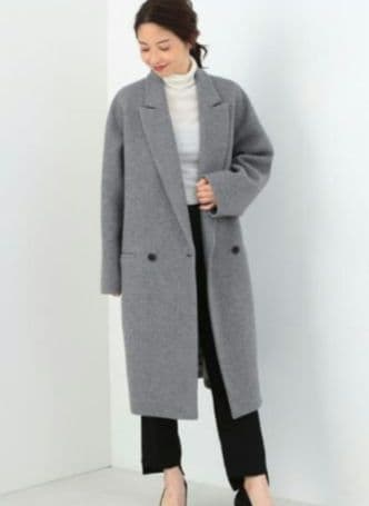 最終お値下★BEAMSビームス購入ATONエイトンチェスターコートグレー