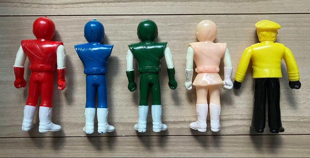 ジャッカー電撃隊 レトロ ソフビ5体セット　ポピー