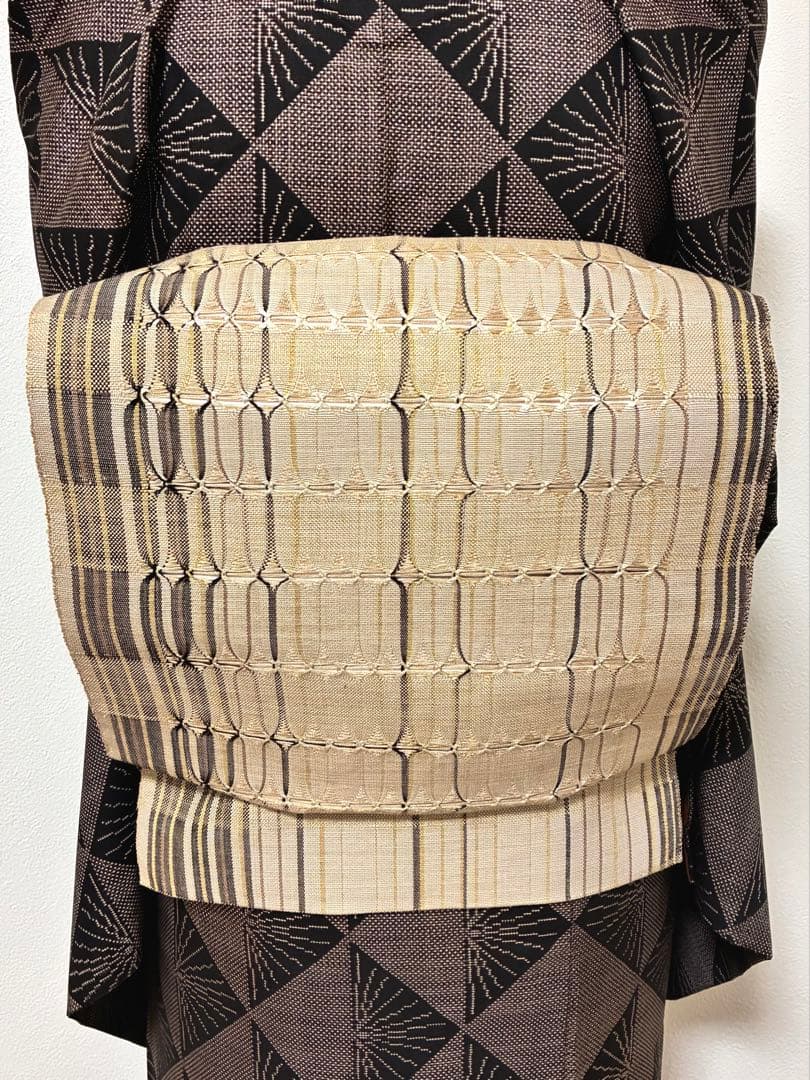 ￼名古屋帯　捩り織　八寸　正絹