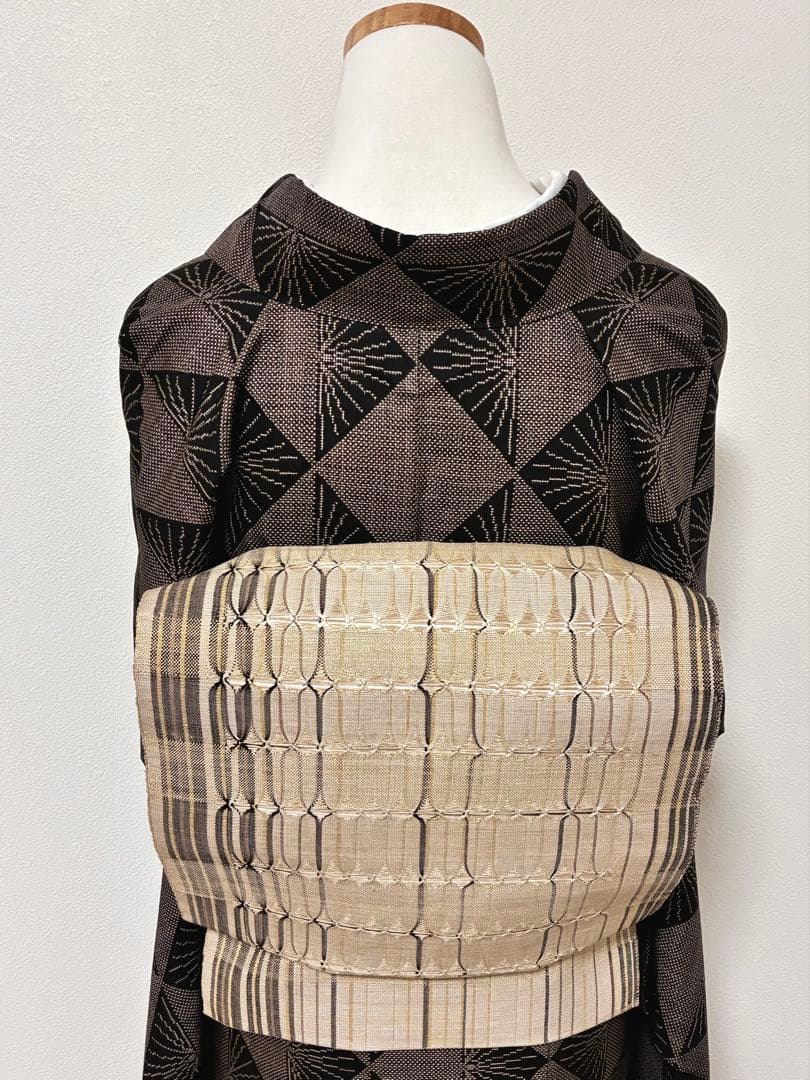 ￼名古屋帯　捩り織　八寸　正絹