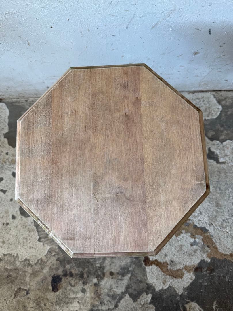 ビンテージ　八角形サイドテーブル　フラワースタンド　花台　剥離
