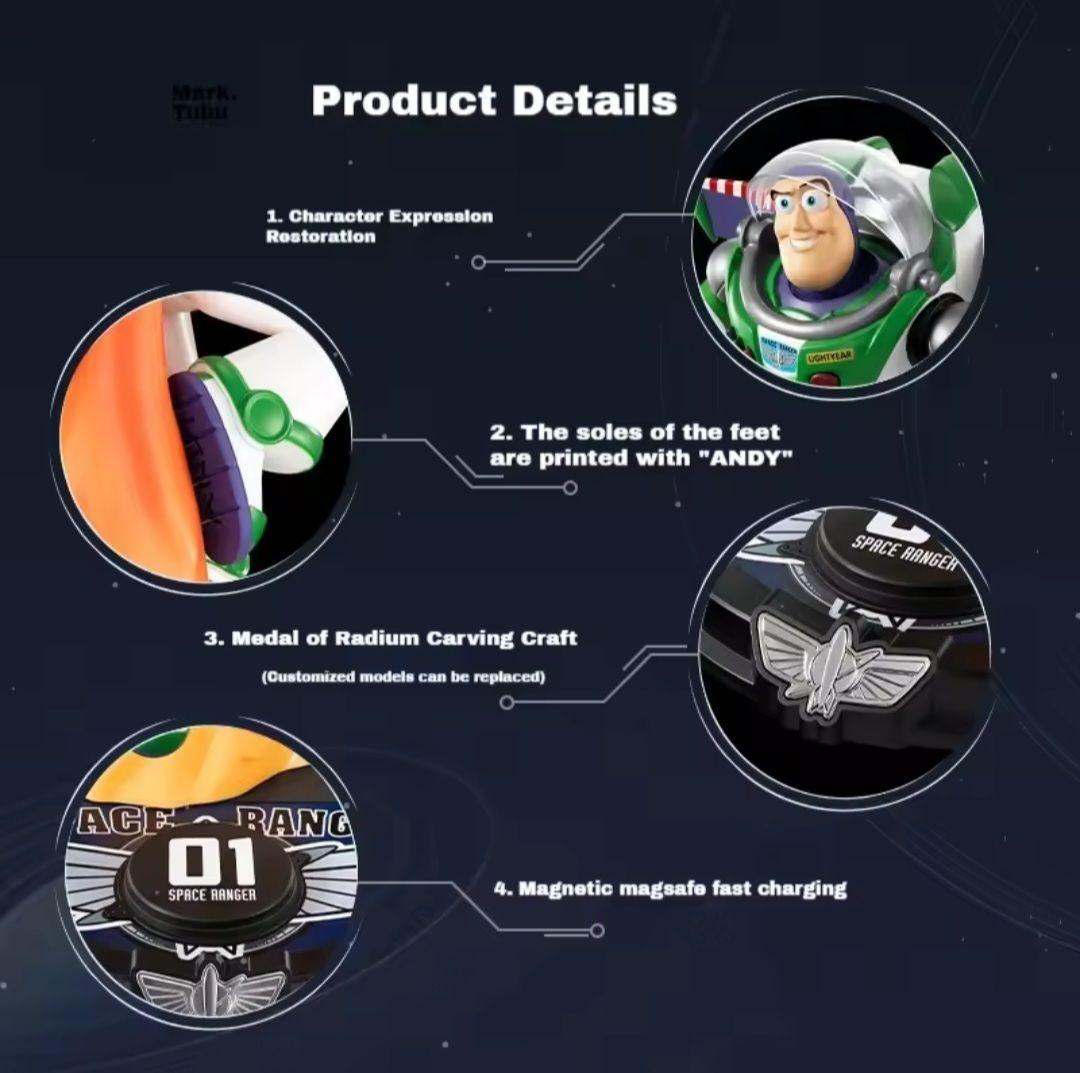 【MARTUBE】バズ・ライトイヤー トイ・ストーリー LEDライト フィギュア