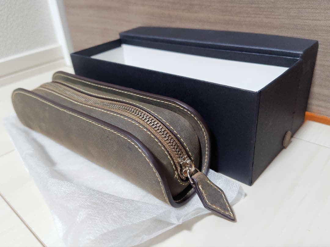 【完売】特別注文品　ル・ボナー デブ・ペンケース　クードゥー革