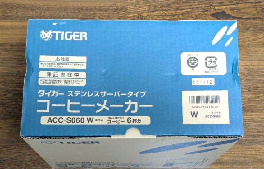 TIGER コーヒーメーカー ACC-S060 W