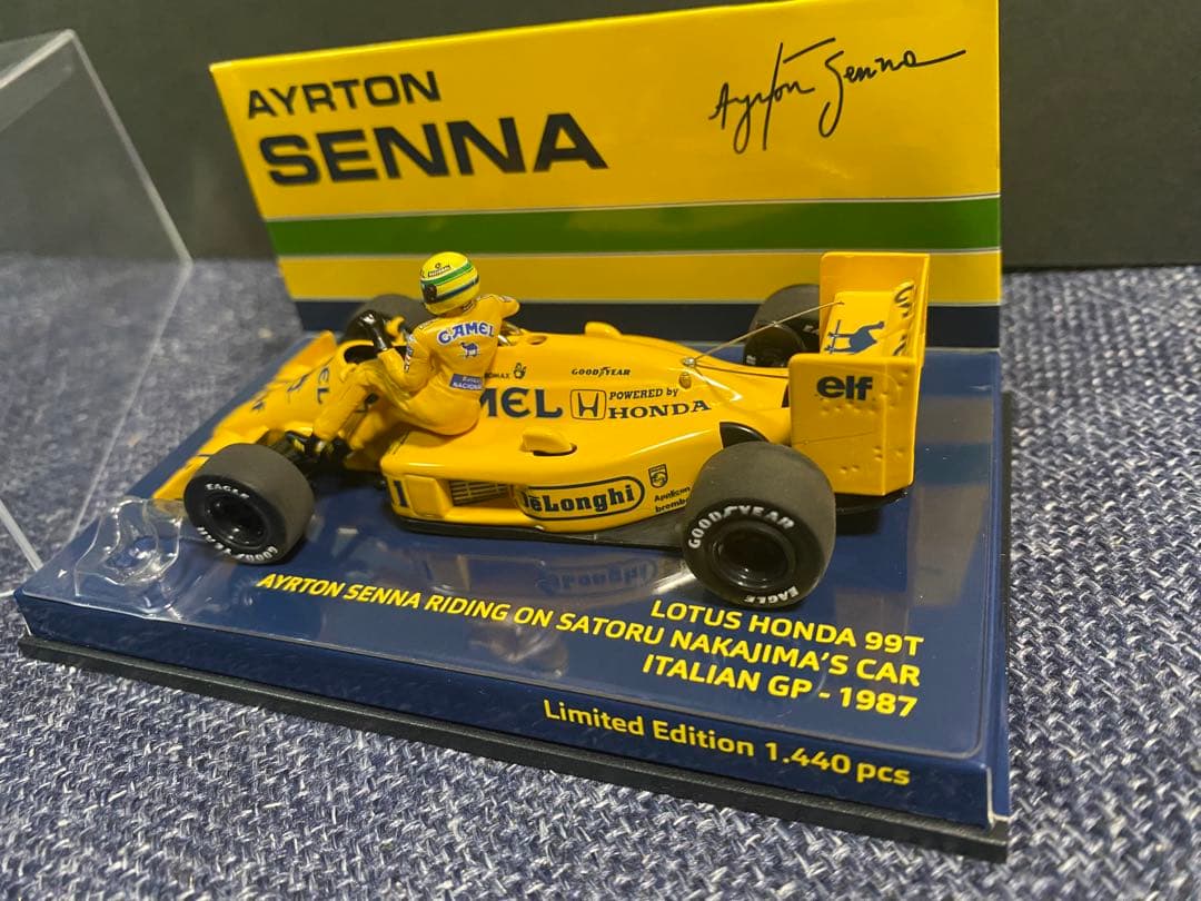 1/43 アイルトンセナ　ライドオン中嶋悟ロータス99T 1987 イタリアGP