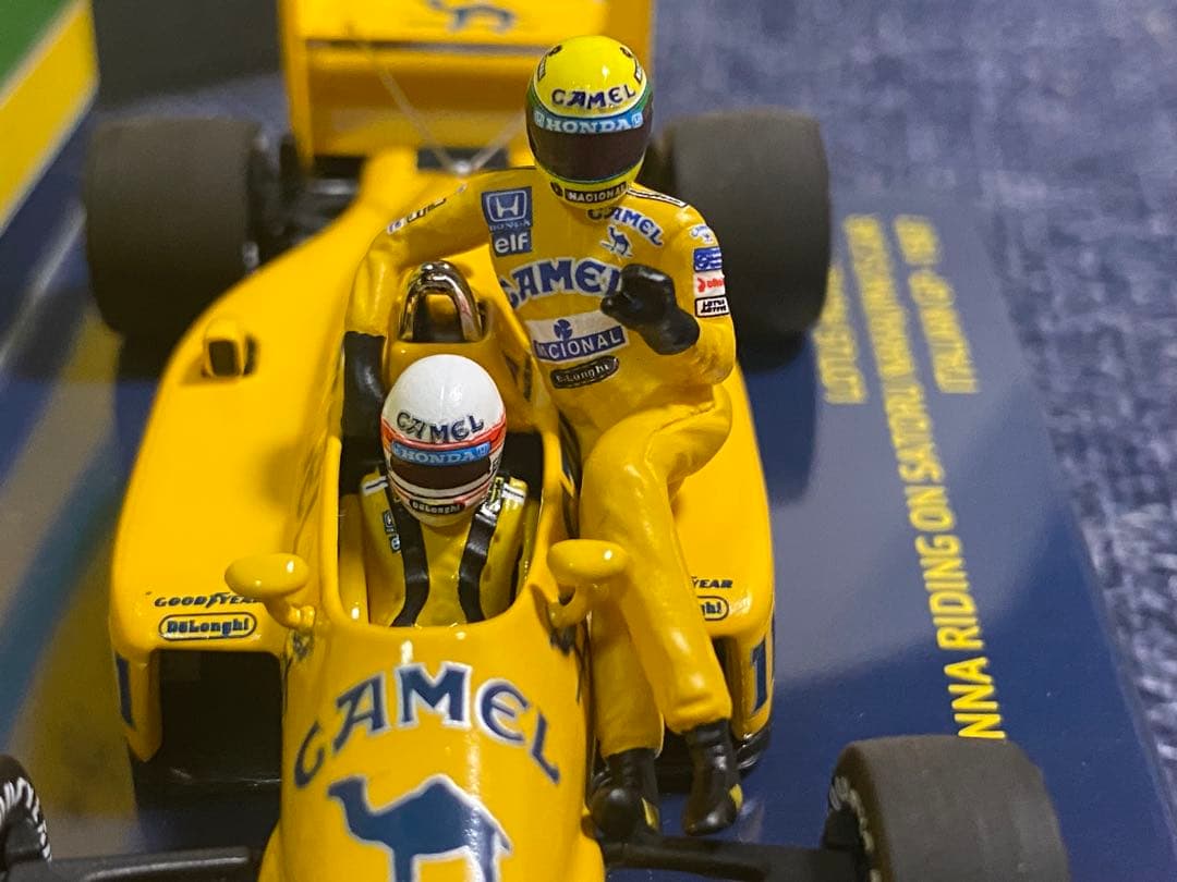1/43 アイルトンセナ　ライドオン中嶋悟ロータス99T 1987 イタリアGP