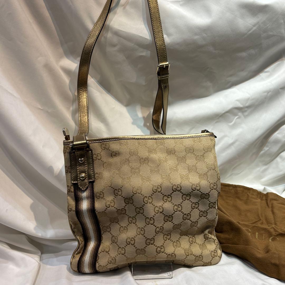 GUCCI GGパターン ショルダーバッグ ベージュ