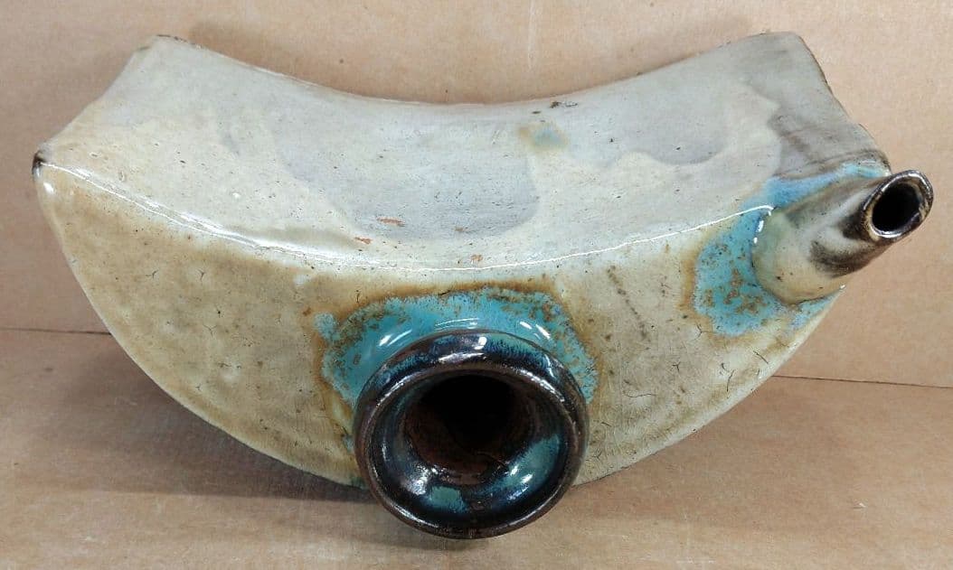 【本物保証】金城次郎 魚紋抱瓶 共箱 栞 美品 人間国宝 壺屋焼 壷屋焼