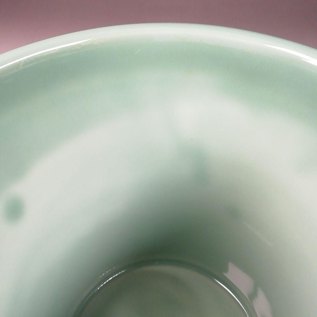 Ｔ８４４　水指　『末広　高麗青磁　一重口水指』『瑞豊 造』　共箱　茶道具