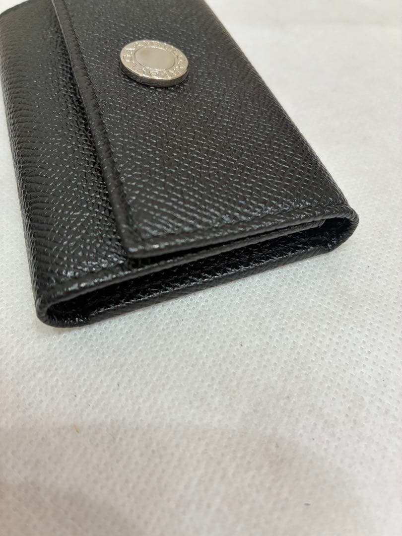 【未使用】BVLGARI ブルガリ　キーケース　ブラック　レザー