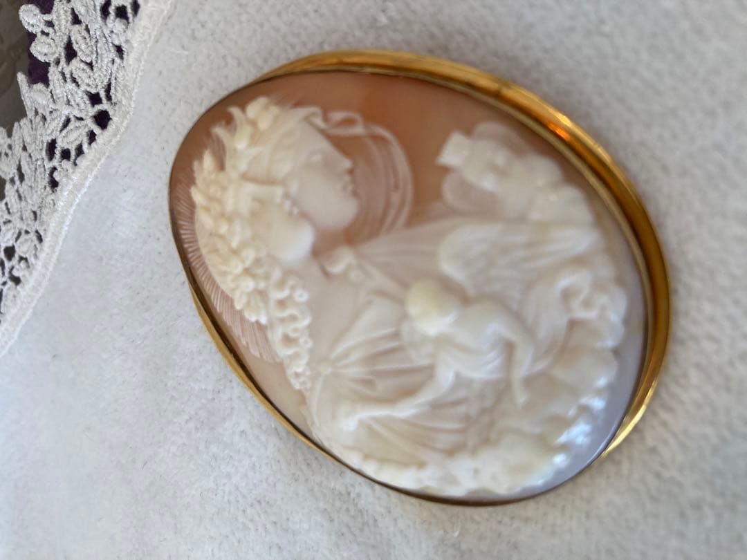 ゆーたんちゃん専用アンティークナイト&デーサードニクスシェルカメオ