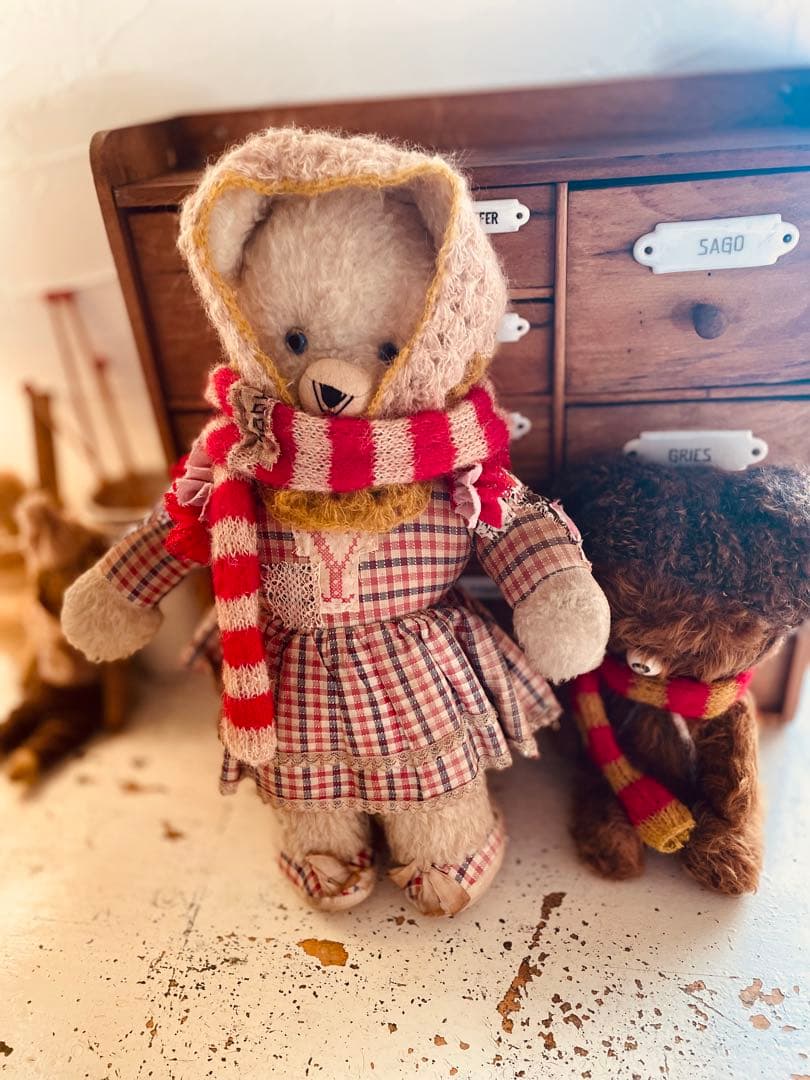 † † † ヴィンテージ ホワイトベア　アンティークベア † † †