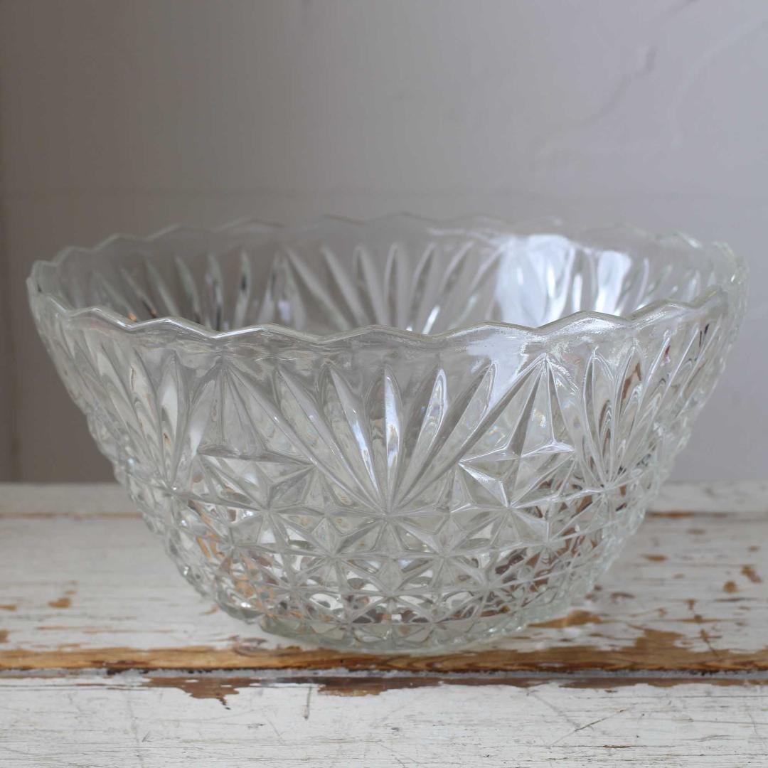 IKI-503 フランスアンティーク ガラス フルーツボウル フラワーベース