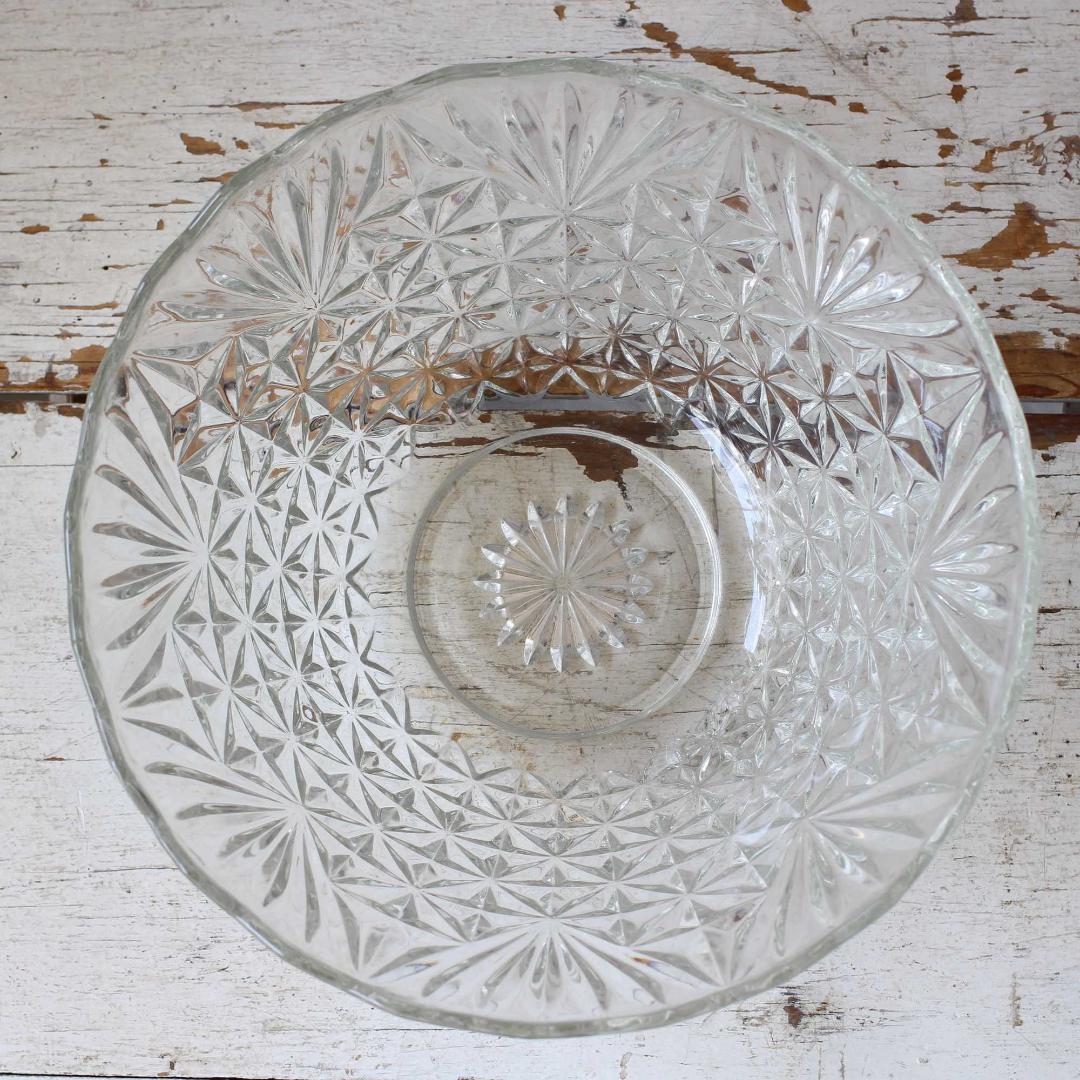 IKI-503 フランスアンティーク ガラス フルーツボウル フラワーベース