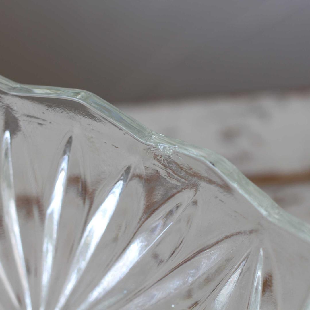 IKI-503 フランスアンティーク ガラス フルーツボウル フラワーベース