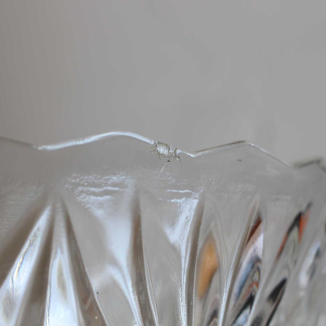 IKI-503 フランスアンティーク ガラス フルーツボウル フラワーベース