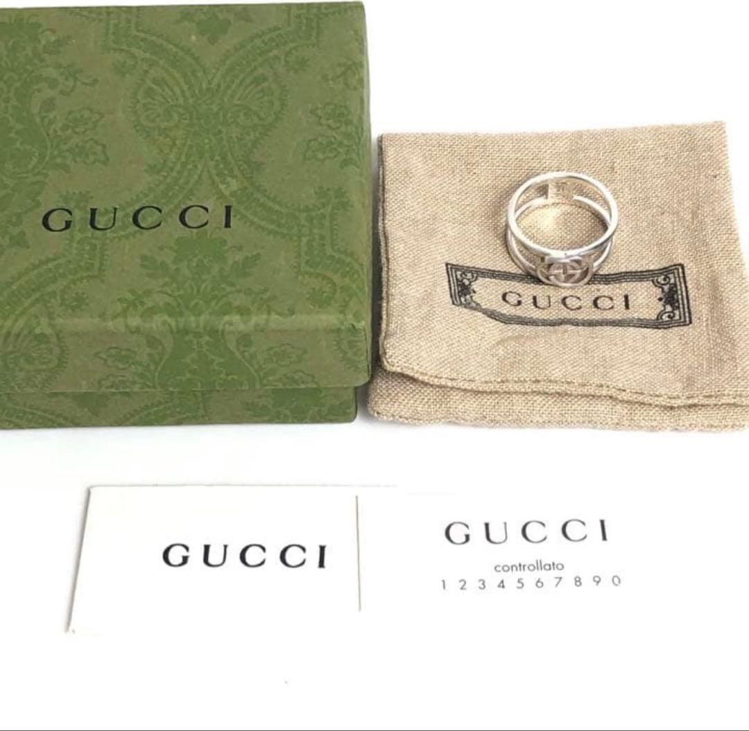 GUCCI グッチ リング 指輪 インターロッキング Ag925 シルバー 21
