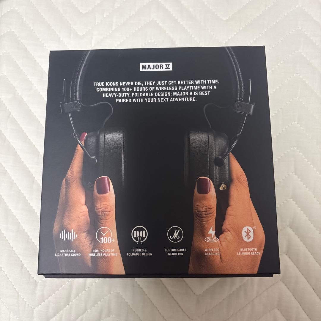 美品　Marshall ワイヤレスヘッドホン 黒 MAJOR Ｖ　ケース付き！