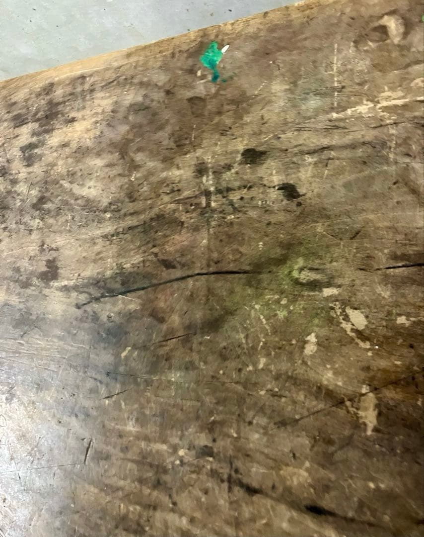 ヴィンテージ 昭和レトロ 学校・会議室用テーブル 長卓 文机 一枚板 B