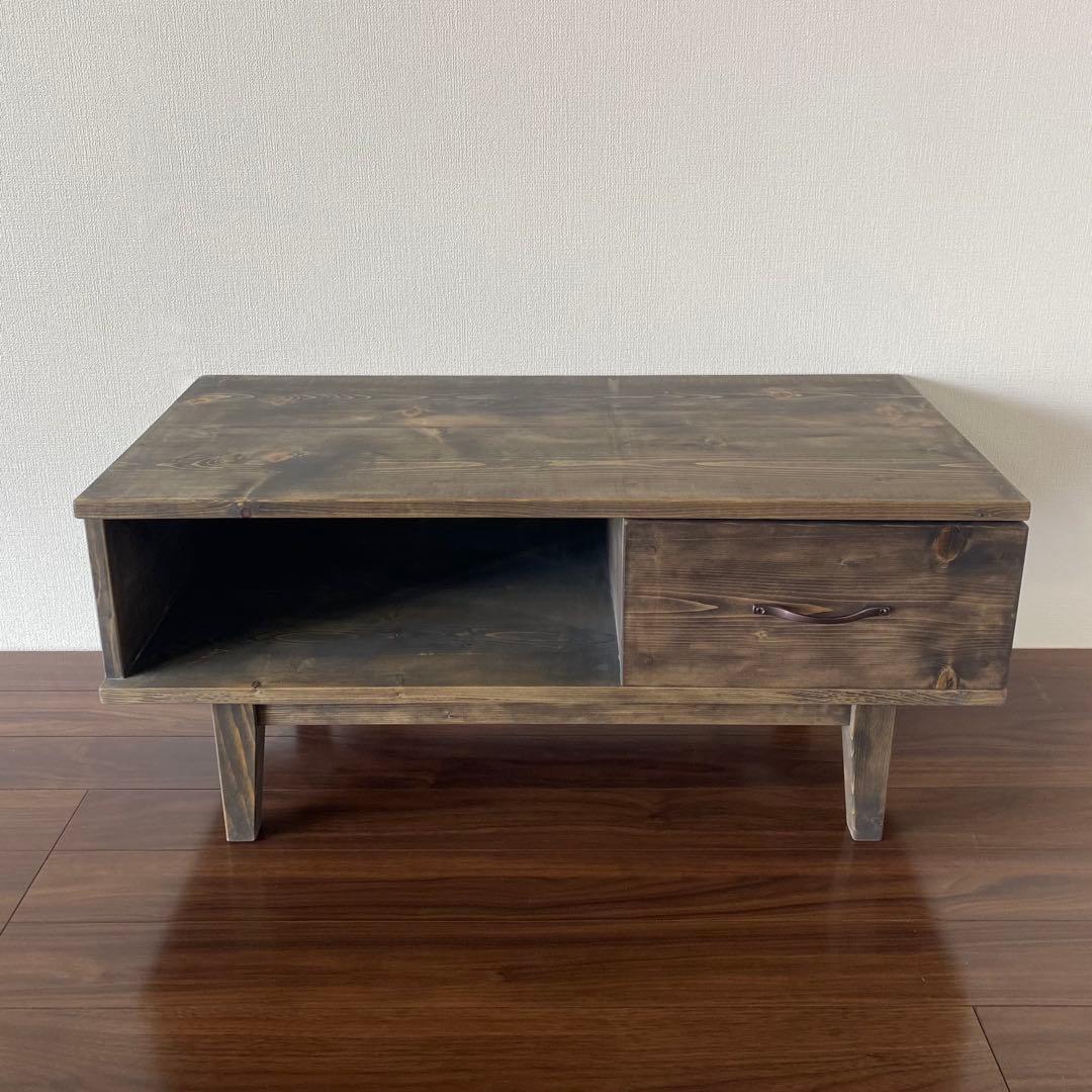 木製テレビ台(アンティークブラック)