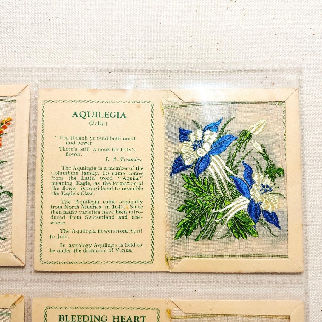 Mサイズ 花　刺繍　シガレットカード　60枚