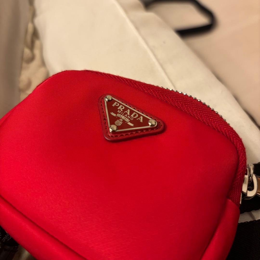 プラダ ペットリード 2YG008 レッド ナイロン 新品 未使用品 正規品