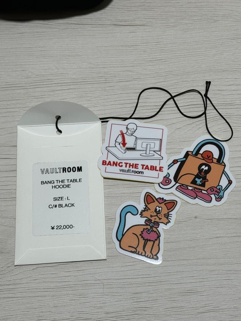 黄*ク様 vaultroom BANG THE TABLE HOODIE L ブ