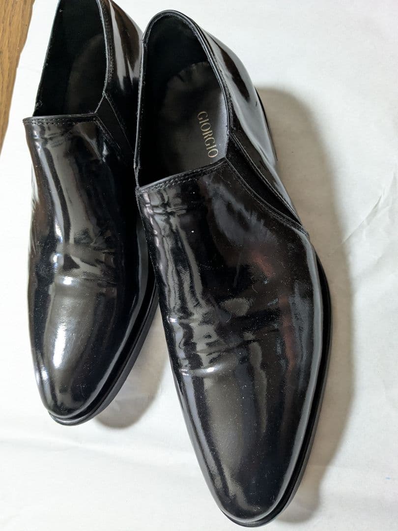 エ*ド様 GIORGIO ARMANI ジョルジオ・アルマーニ エナメルブラック