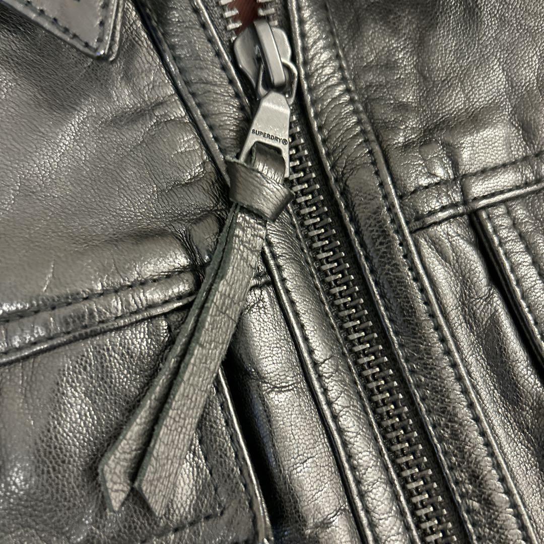 ジャケット・アウター Superdry Men's Seventies Leather Jacket