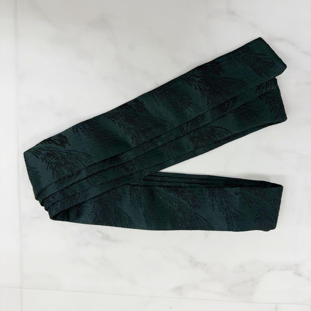 etoll. エトル　ジャガード　パフ　スリーブ　ドレス グリーン