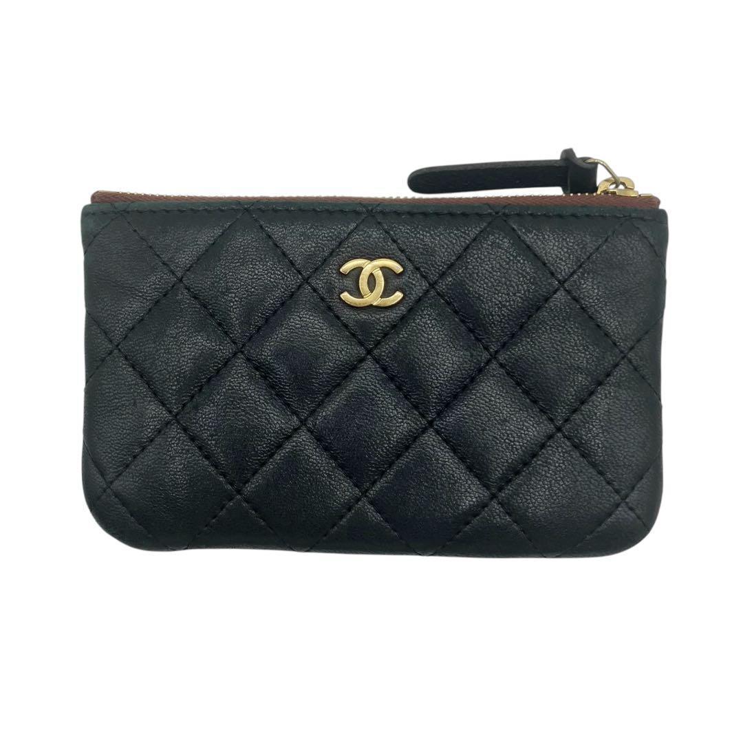 良品✨ シャネル マトラッセ ラムスキン ポーチ ブラック