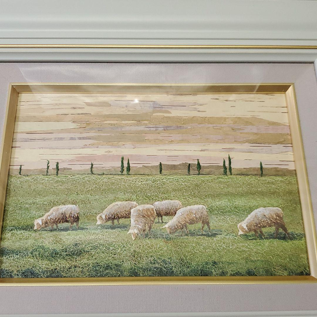 高橋草樹 白樺張絵 印章あり