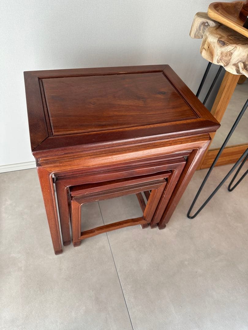 ネストテーブル　唐木　花梨　3点セット